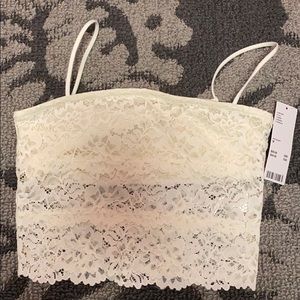 Cropped lace cami